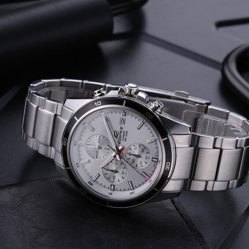 Men's CASIO EDIFICE Classic Watch Mens Silver Analog EFR-526D-7AV