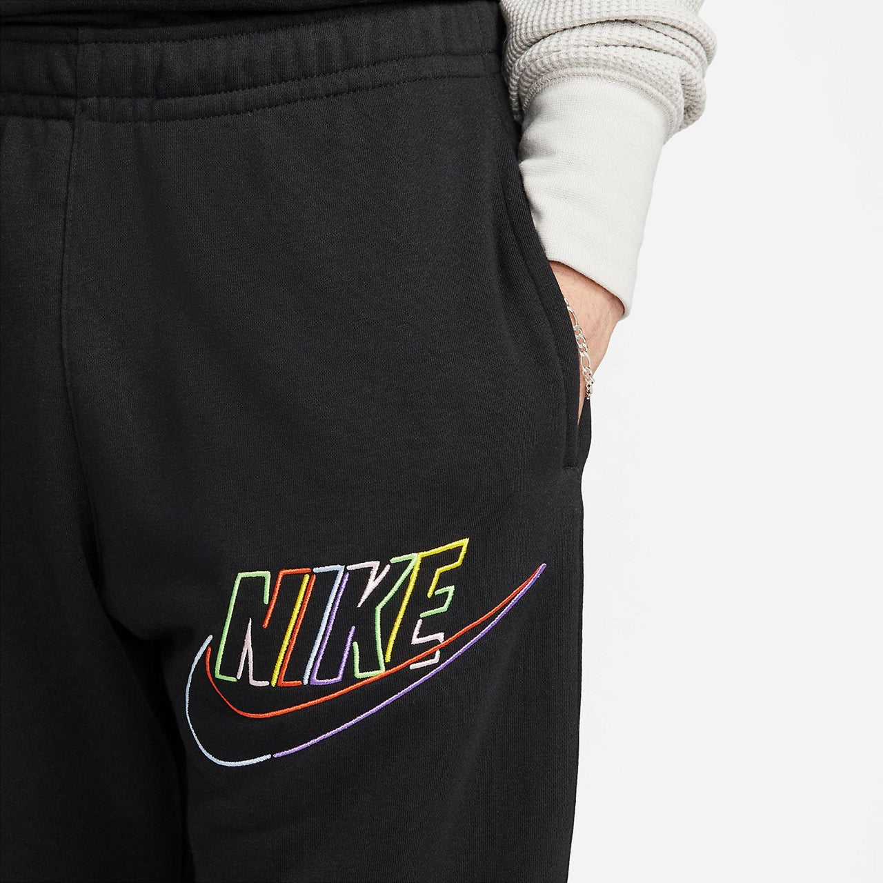 Nike Rainbow Logo Pants 'Black' DX0800-010