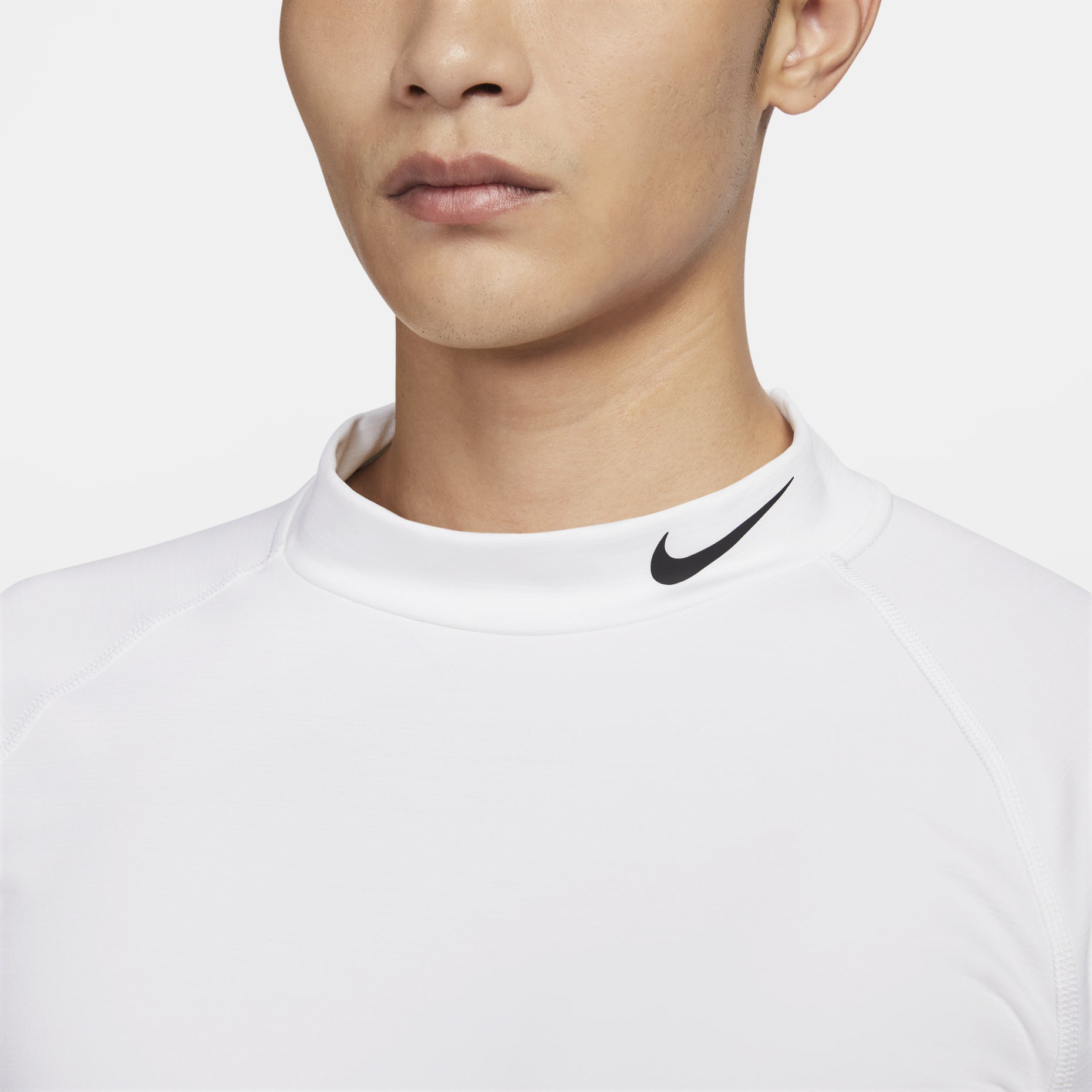 Nike Pro Dri-FIT Fitness Mock-Neck Long-Sleeve T-shirt 'Whiet' FB8516-100