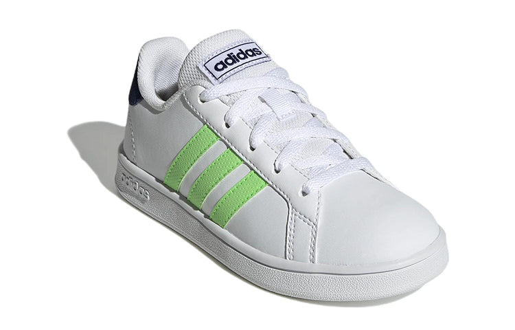 (GS) adidas Grand Court Base 'Cloud White Solar Green' GX5743
