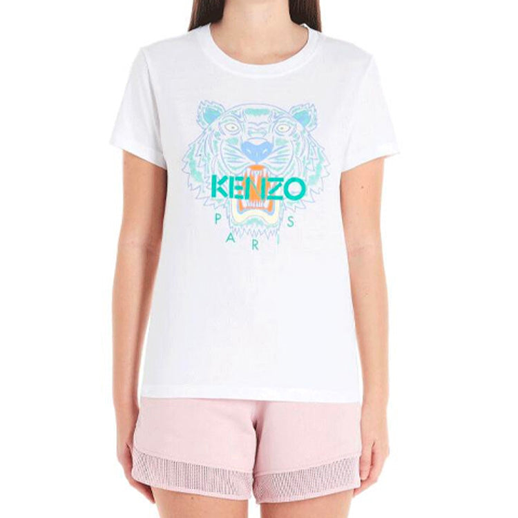 KENZO Tiger Head Pattern Round-Neck White FA52TS7214YB-01