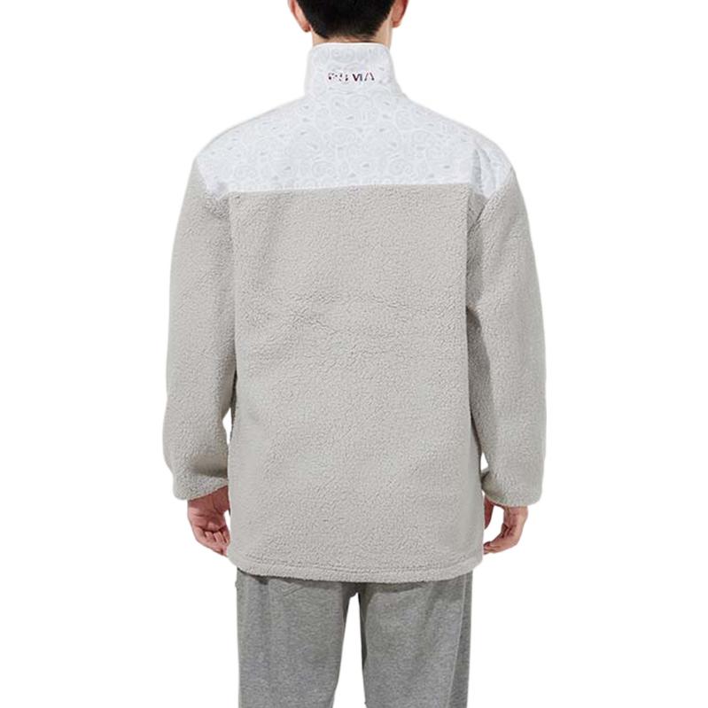 PUMA Unisex Paisley Imitation Lamb Wool Stand-up Collar Jacket Grey 534984-09