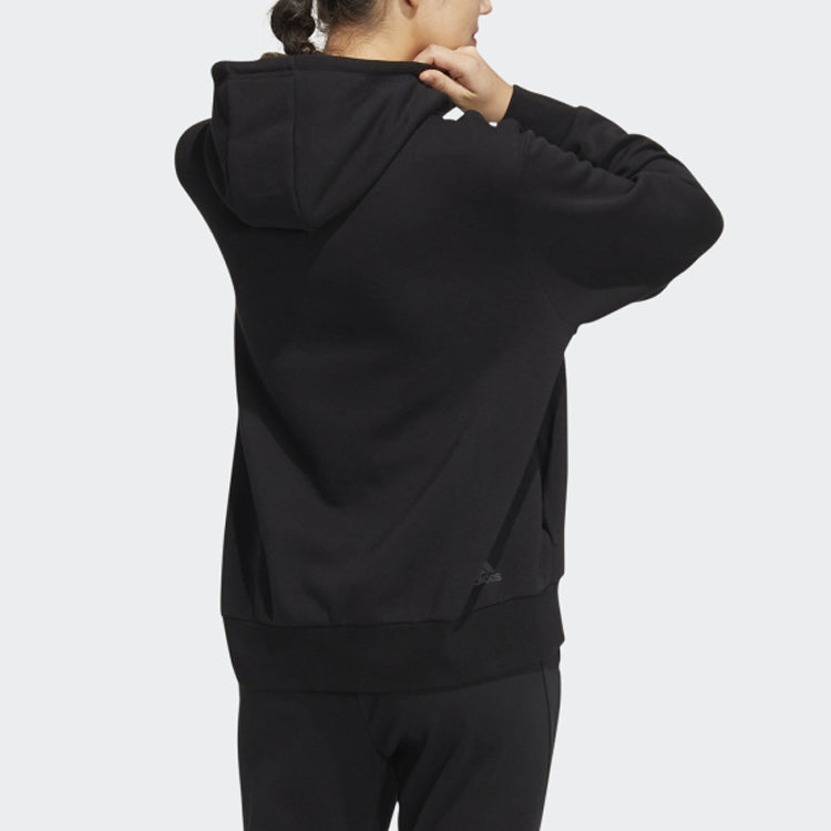 (WMNS) adidas Rs Hoodie Solid Color Sports Pullover Hoodie Black HM7452