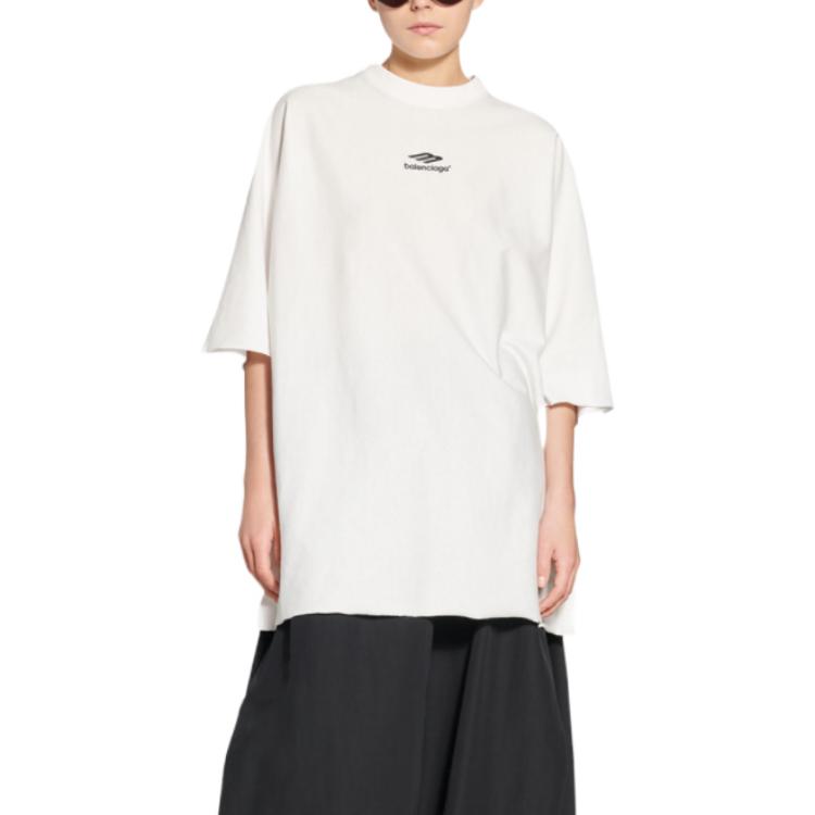 Balenciaga 3B Sports Icon Flat T-Shirt 'Ecru' 704032TMVJ70978