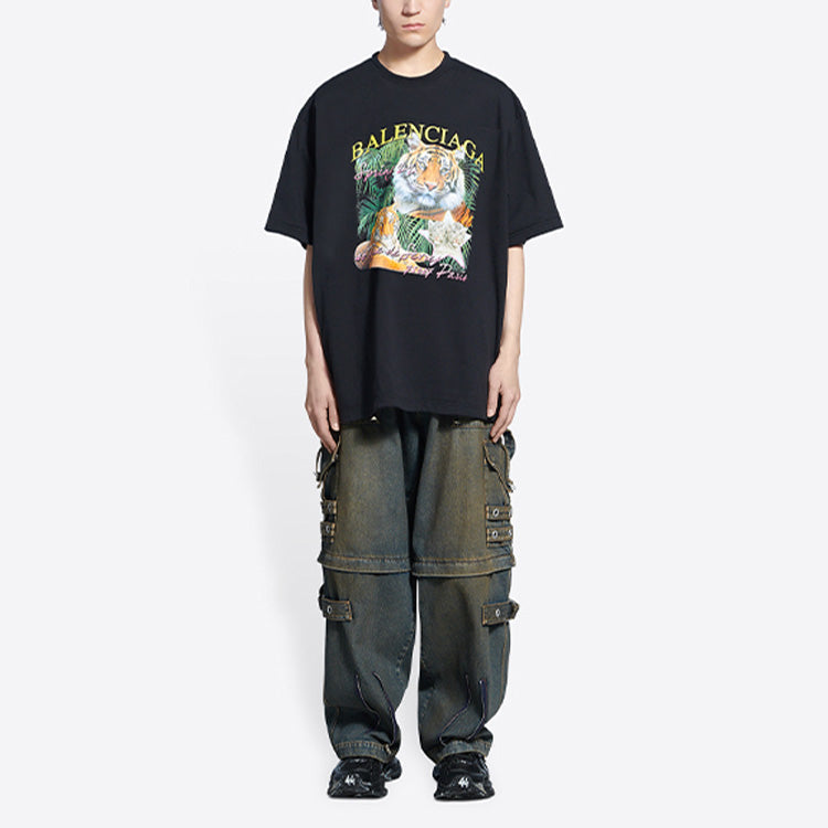 Balenciaga Year Of The Tiger FBI Revesible T-Shirt 'Navy' 681467TLVM54084