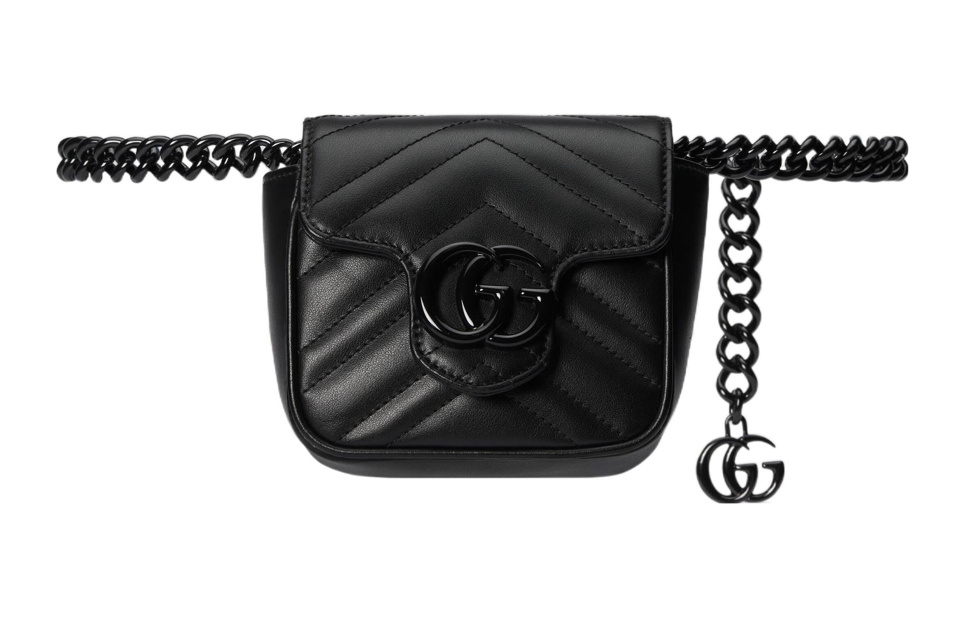 (WMNS) Gucci GG Marmont Belt Bag 'Black' 739599-UM8KV-1000