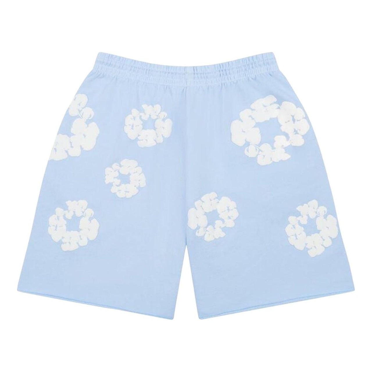 Denim Tears The Cotton Wreath Sweat Shorts 'Powder Blue' FW24BRS0012