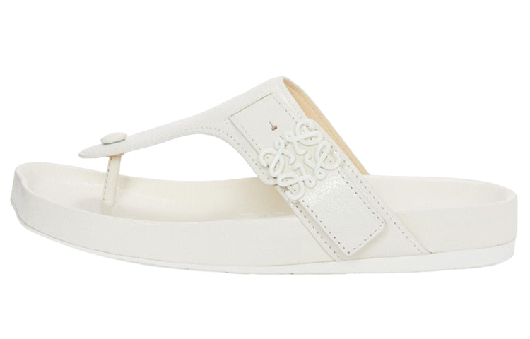 LOEWE Logo-plaque Flat Leather Sandals