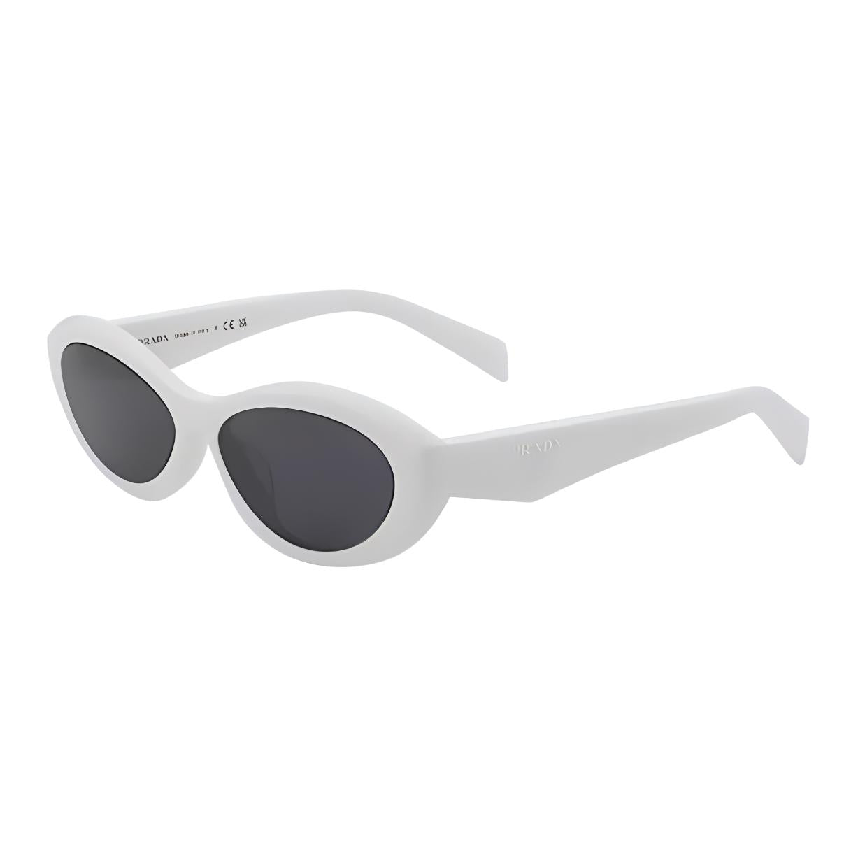 PRADA Plate Frame Cat Eye Sunglasses Unisex White