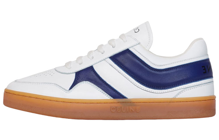 CELINE Trainer Stylish Skateboarding Shoes Women's White Blue