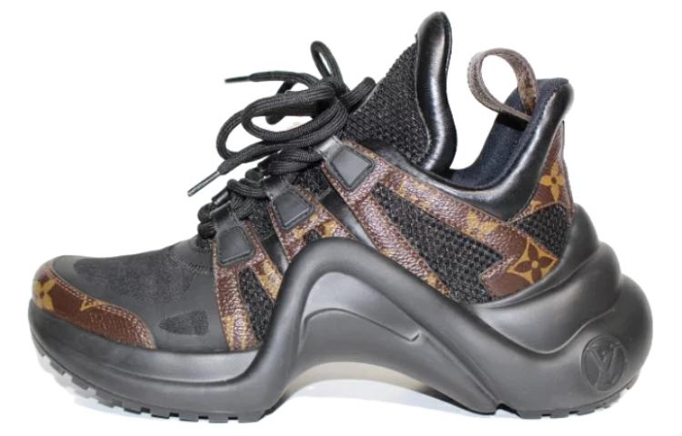 LOUIS VUITTON Archlight 1.0 Abrasion Resistant Low Top Sports Casual Shoes Women's Black Brown