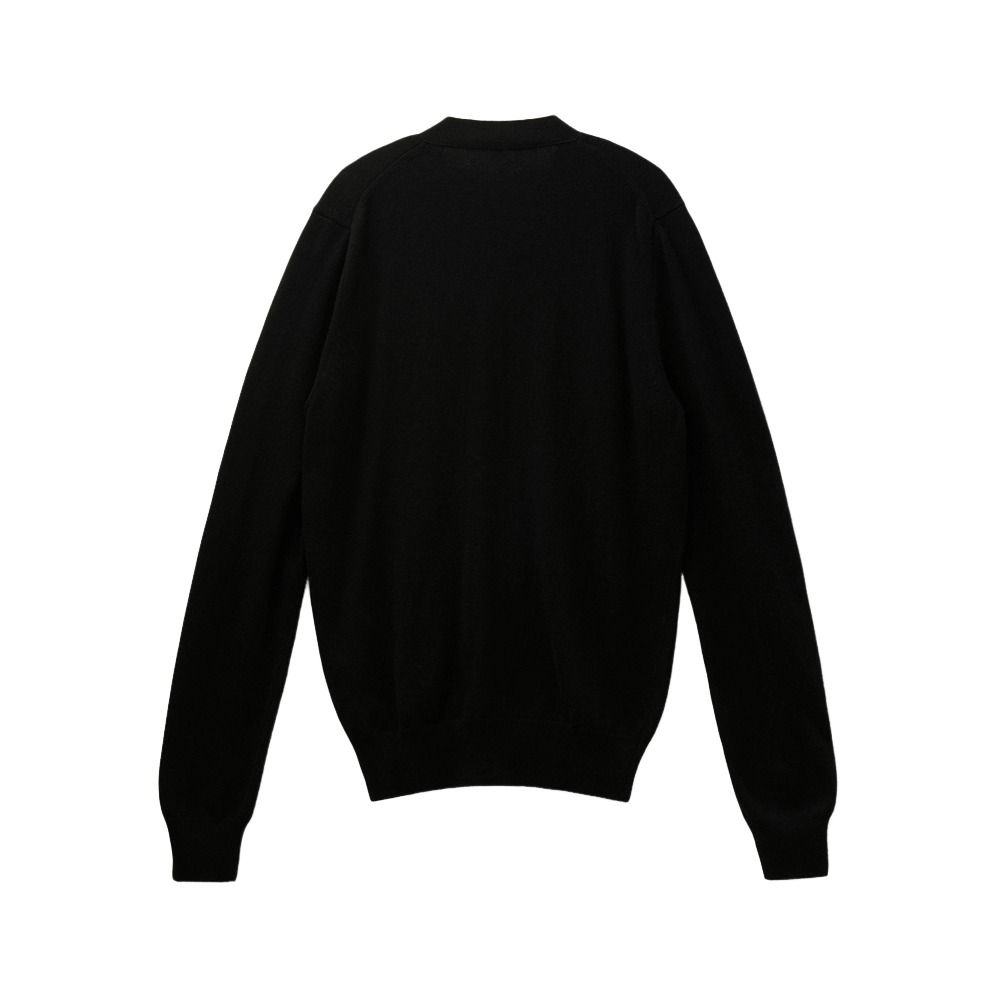 COMME des GARCONS PLAY FW25 Double Heart Cardigan 'Black' AX-N058-051-1
