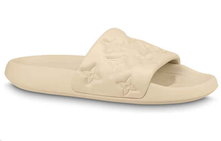 LOUIS VUITTON Waterfront Slide Slippers Men's Beige