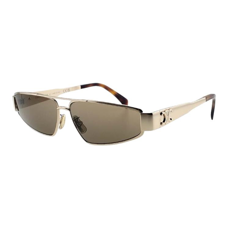 CELINE Metal Irregular Shape Sunglasses Women's Rose Gold