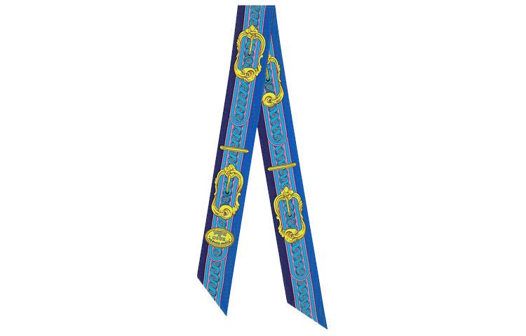 HERMES Silk Scarves Women's Blue