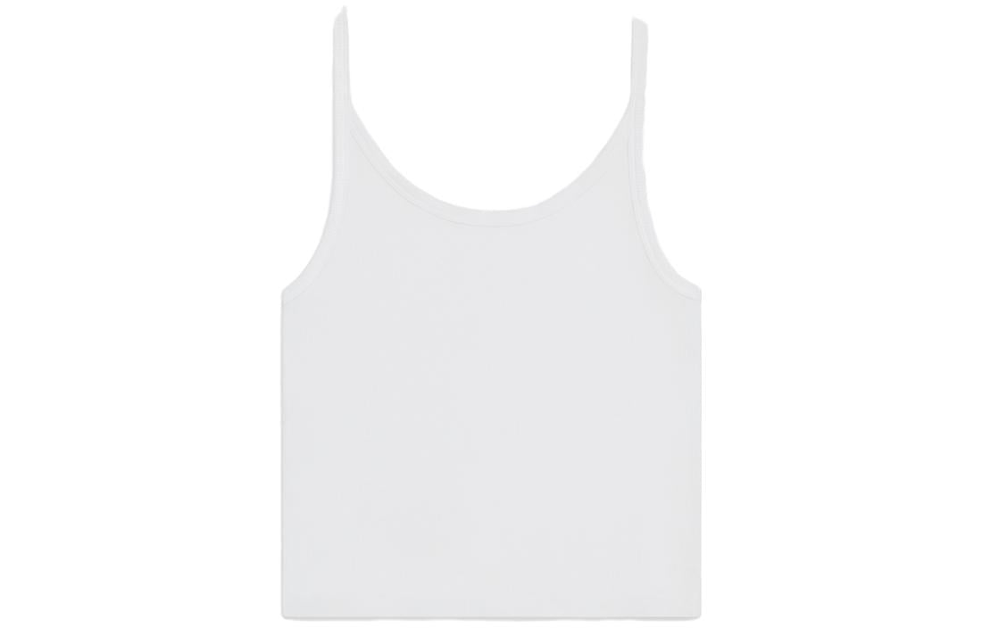 CELINE Triomphe Tank Top In Ribbed Cotton