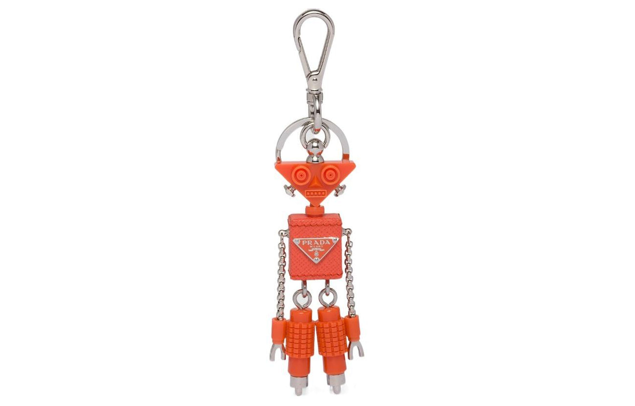 PRADA Calfskin With Steel And Brass Patchwork Bag Accessories Men's Orange