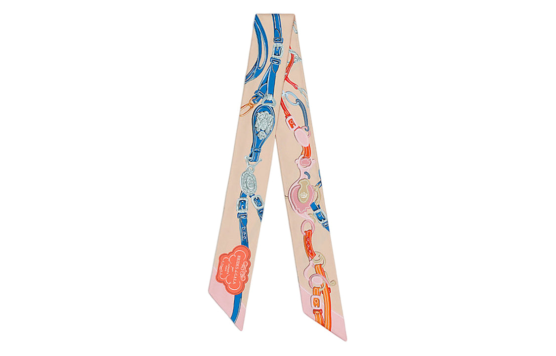 HERMES Silk Scarves Women's Pink