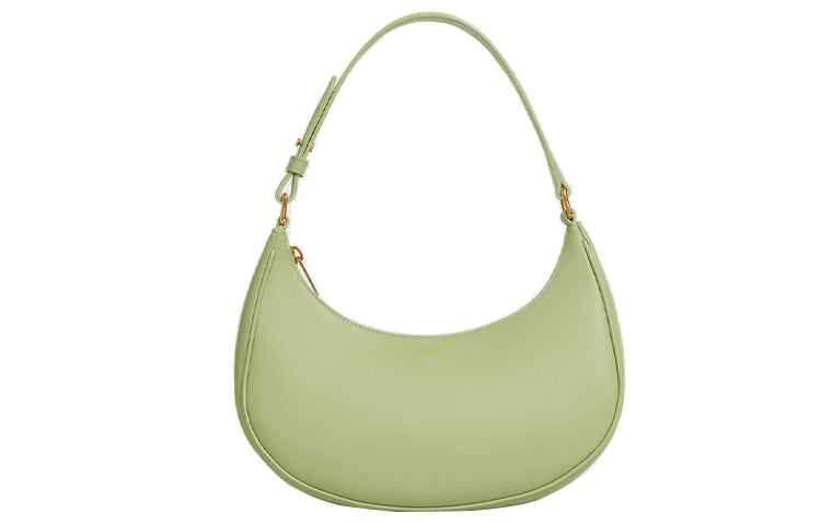 CELINE AVA Smooth Cow Leather Handbag Shoulder Bag Women's Sage Gray