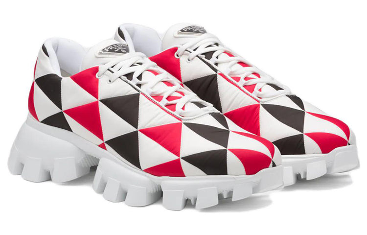PRADA Casual Shoes Men Low-Top Red/White/Black