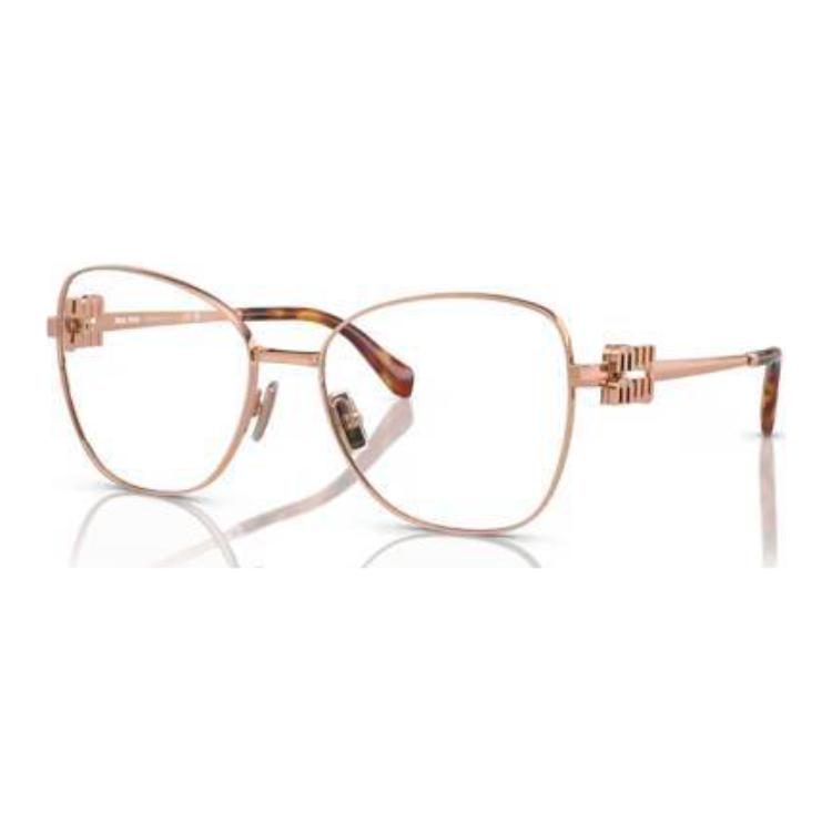MIU MIU Metal Butterfly Eyeglass Frames Men's Gold