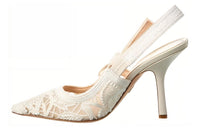 DIOR J'Adior Cone Heel High Heels 10cm Women's White