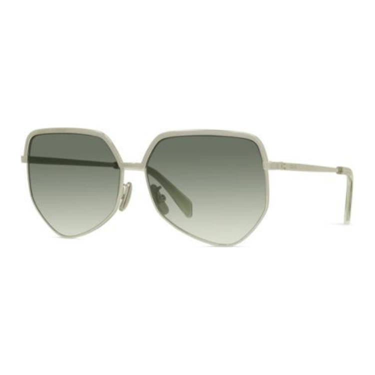 CELINE Irregular Shape Sunglasses Women's Green