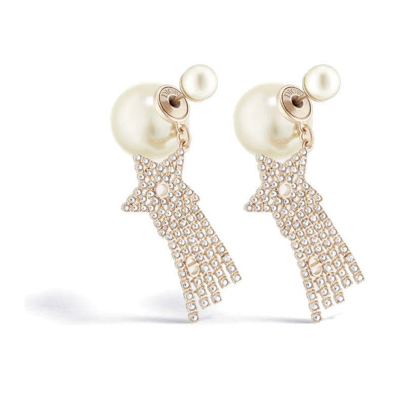 DIOR Resin Earrings Women's Light Gold