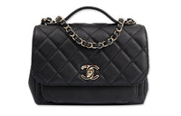 CHANEL Calfskin Handbag Shoulder Bag Crossbody Bag Women's Black