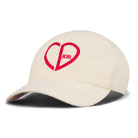 DIOR 100% Cotton Baseball Caps Women's Beige