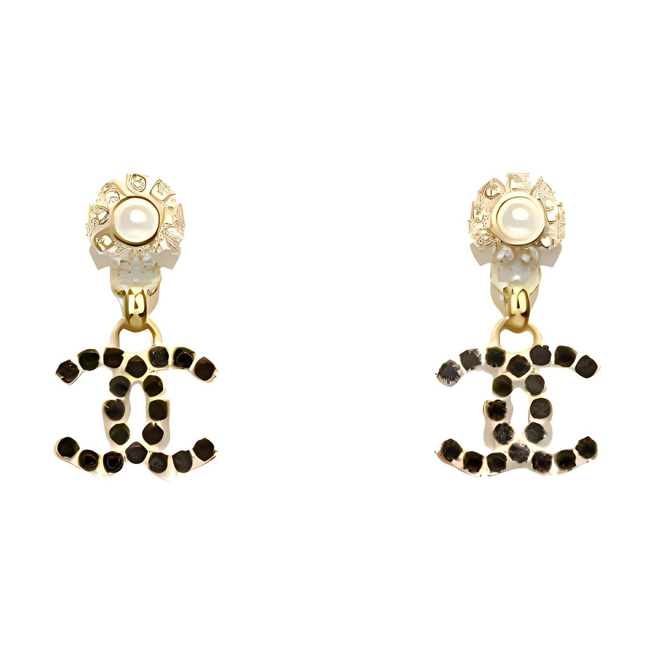 CHANEL Metal Earrings Women's Gold