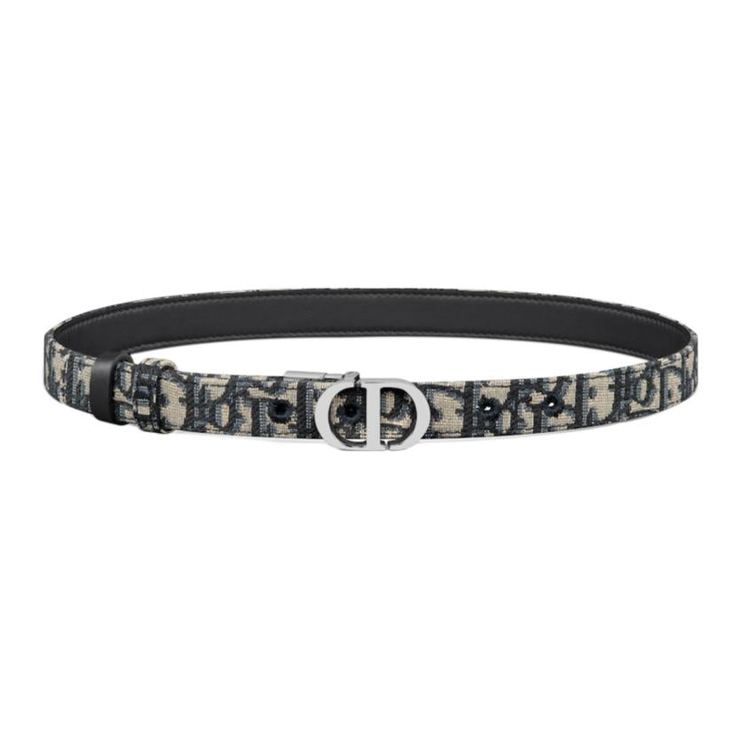 DIOR Badge Buckle Smooth Buckle Leather Belts Women's Multicolor 2CM