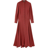 Loro Piana SS24 Long-Sleeved Dresses Women's Taro Root Red