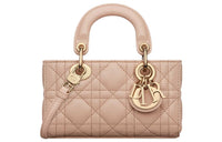 DIOR Lady D-JOY Sheepskin Daisie Bag Shoulder Bag Crossbody Bag Handbag Extra Mini Women's Sand Pink