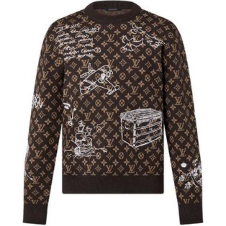 LOUIS VUITTON Sweater Men's Brown