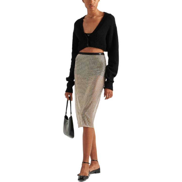PRADA Holiday Casual Long Skirts Women's Gold