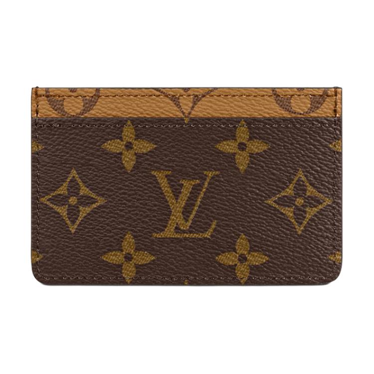 LOUIS VUITTON Card Holder Reverse Monogram Canvas Brown