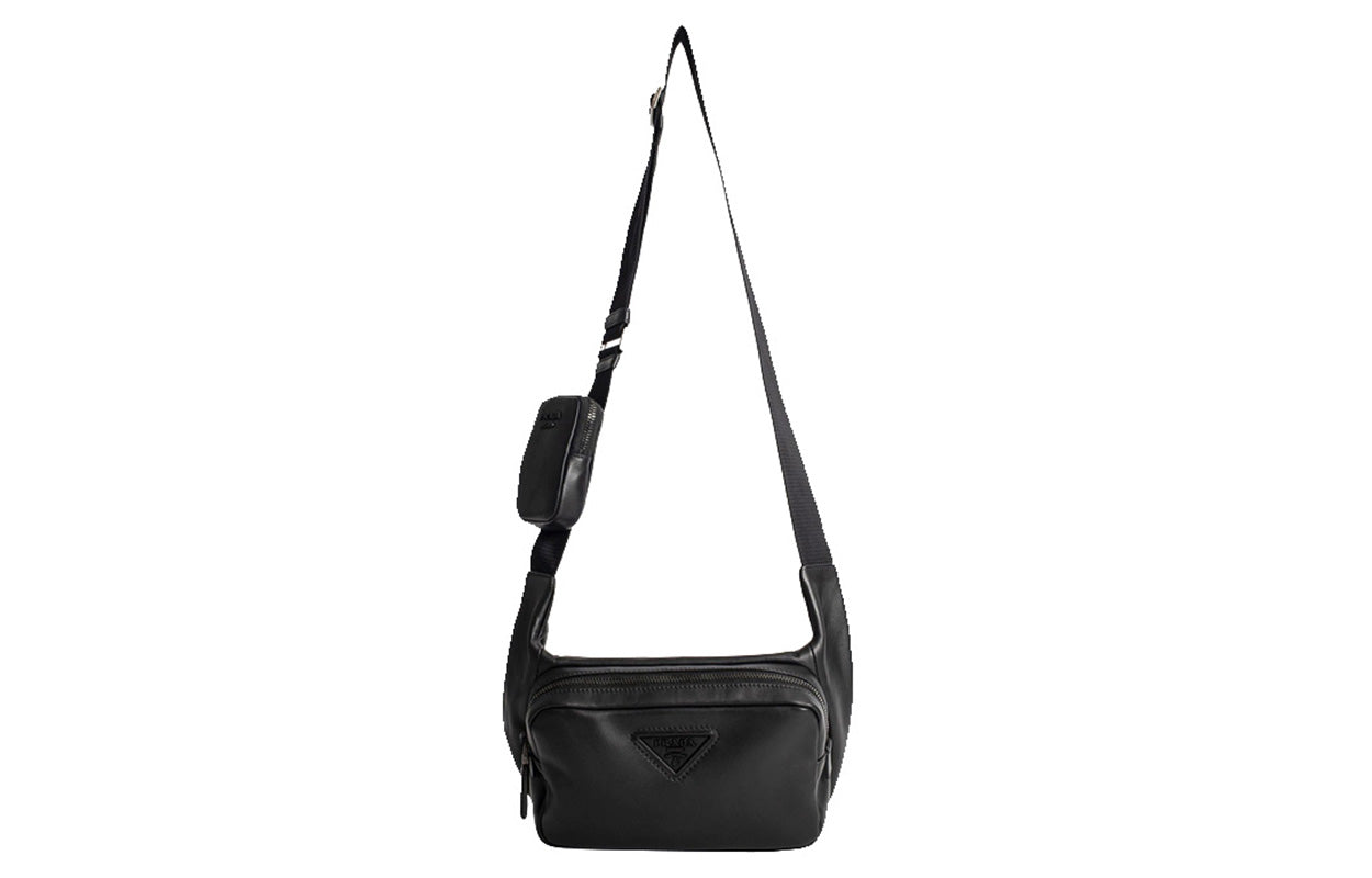 PRADA Calfskin Crossbody Bag Regular Men's Black