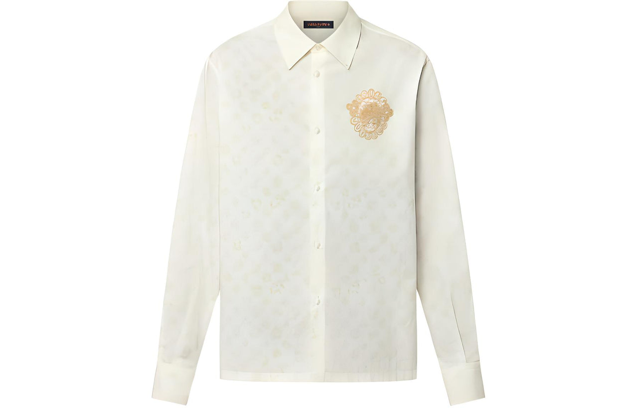 LOUIS VUITTON Monogram Printed Long-Sleeved Cotton Shirt