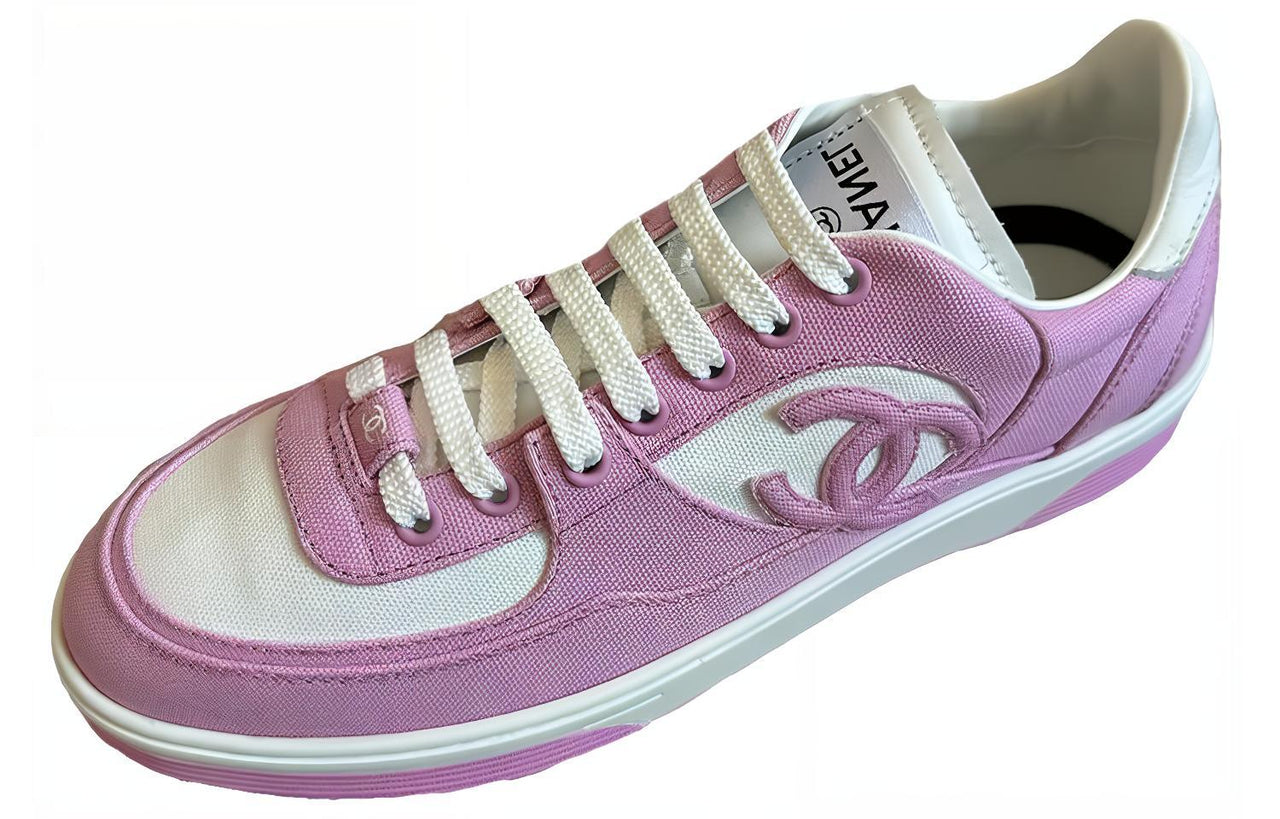 CHANEL Low-Top Casual Shoes Women's Pink White
