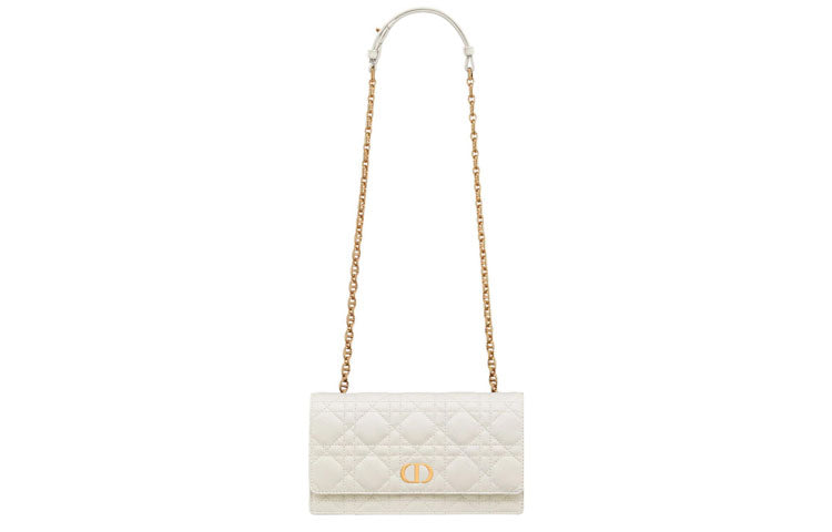 DIOR Caro Cow Leather Handheld Fanny Pack, Shoulder Bag, Crossbody Bag Women's Milk White