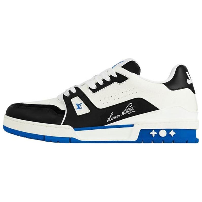 LOUIS VUITTON Trainer Low-Top Skateboard Shoes Women's Blue