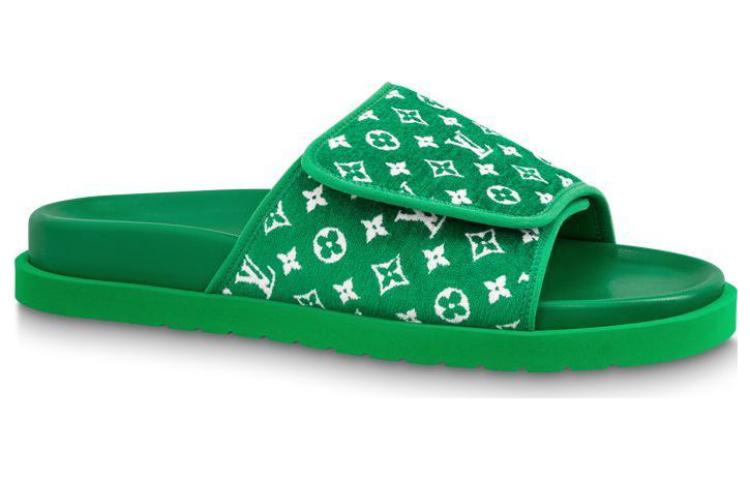 LOUIS VUITTON Miami Other Slide Slippers Men's Green