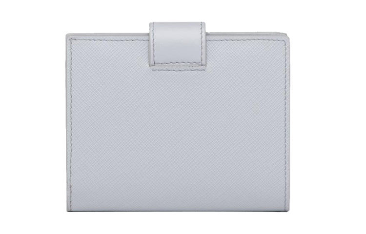PRADA Saffiano Leather Wallet Women's Blue