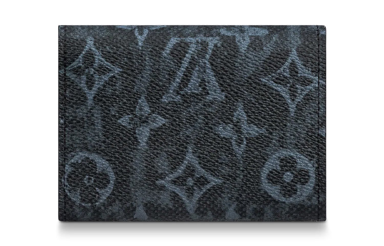 LOUIS VUITTON Monogram Pastel Noir Canvas Cross Card Holder
