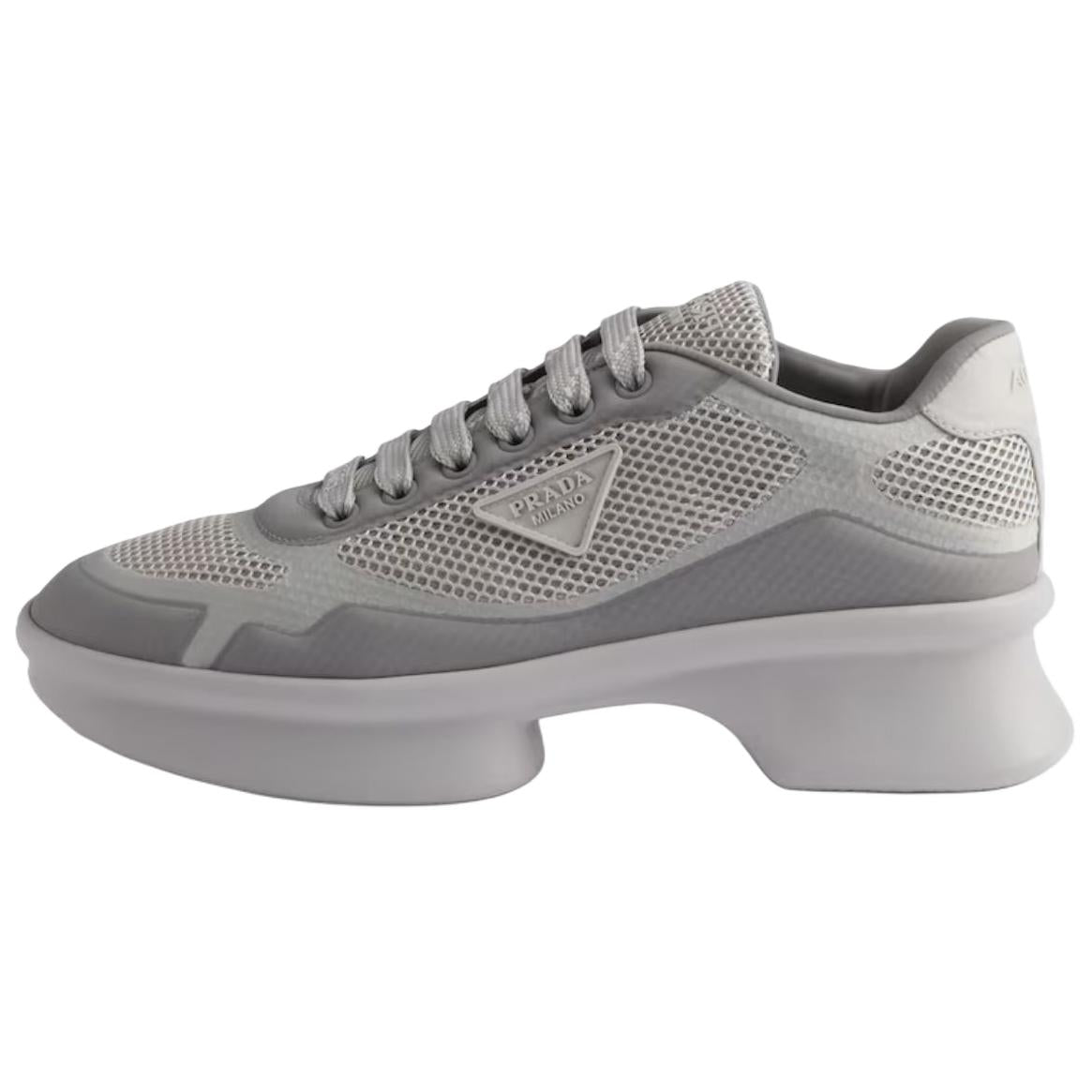 PRADA Low Top Casual Shoes 5cm Women's Gray