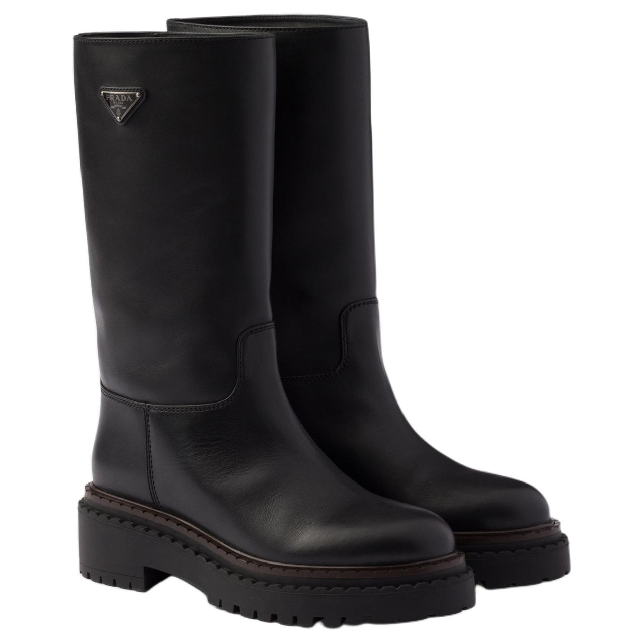 PRADA Knee-high Boots 5.5cm Women's Black