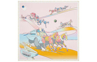 HERMES Silk Scarves Women's Light Rose
