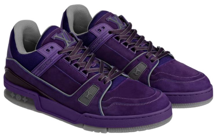 LOUIS VUITTON Trainer Low Top Skateboard Shoes Men's Purple