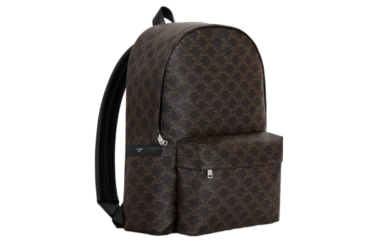 CELINE Cow Leather Backpack Medium Size Men's Black